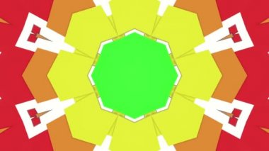 Çok renkli animasyonlu kaleydoskop arka plan. 3D render. Soyut animasyon