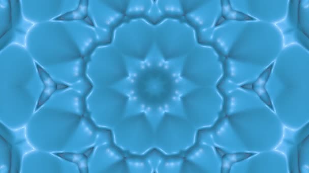 Φως Μπλε Κινούμενη Μοτίβο Αφηρημένα Φόντο Καλειδοσκόπιο Καθιστούν — Αρχείο Βίντεο