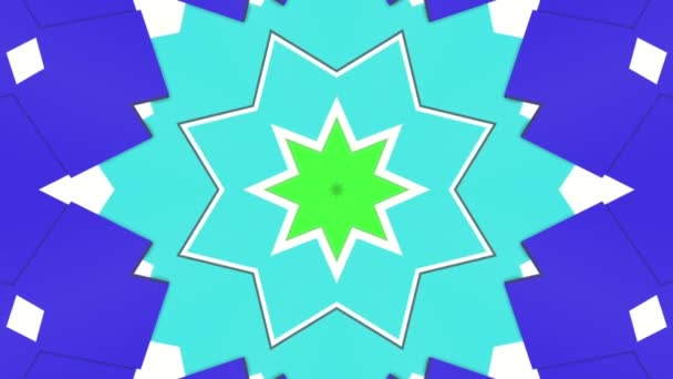 Mehrfarbig Animierter Kaleidoskop Hintergrund Darstellung Abstrakte Animation — Stockvideo