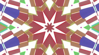 Çok renkli animasyonlu kaleydoskop arka plan. 3D render. Soyut animasyon
