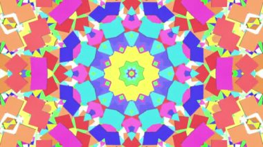 Çok renkli animasyonlu kaleydoskop arka plan. 3D render. Soyut animasyon