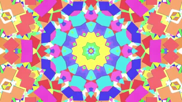 Multicolore fond kaléidoscope animé. Rendement 3D. Animation abstraite 