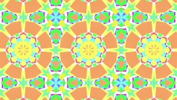 Mehrfarbig Animierter Kaleidoskop Hintergrund Darstellung Abstrakte Animation — Stockvideo