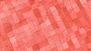 yavaş yavaş deforme mercan düşük poli yüzeydir. Soyut animasyon. 3D render