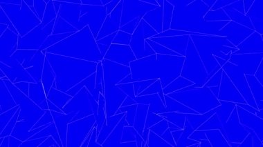 Beyaz örgü mavi bir arka plan üzerinde deforme olmuş. Soyut animasyon. 3D render