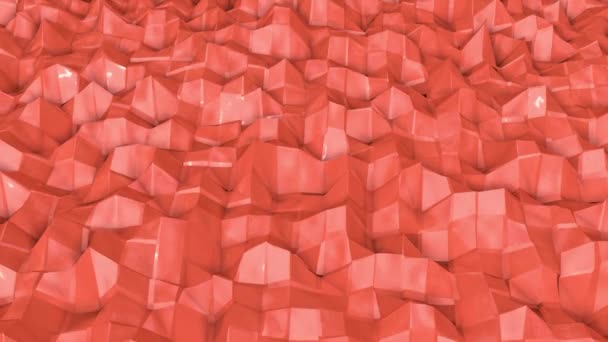 corail faible surface poly est lentement déformée. animation abstraite. Rendu 3d 