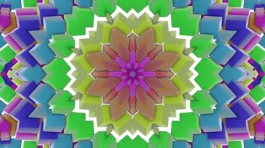 çok renkli soyut animasyon desen. kaleydoskop arka plan. 3D render