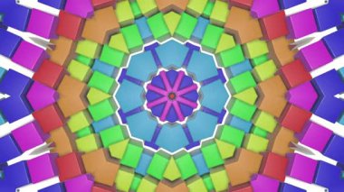 çok renkli soyut animasyon desen. kaleydoskop arka plan. 3D render