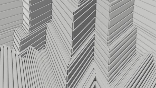 Planos Luz Animados Fondo Gris Claro Abstracto Renderizar — Vídeo de stock