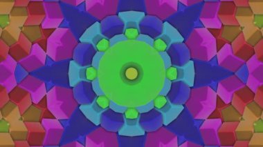 çok renkli soyut animasyon desen. kaleydoskop arka plan. 3D render