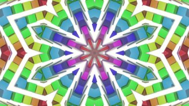 çok renkli soyut animasyon desen. kaleydoskop arka plan. 3D render