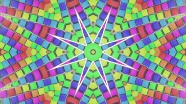 çok renkli soyut animasyon desen. kaleydoskop arka plan. 3D render