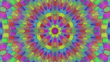 çok renkli soyut animasyon desen. kaleydoskop arka plan. 3D render