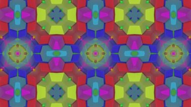 çok renkli soyut animasyon desen. kaleydoskop arka plan. 3D render