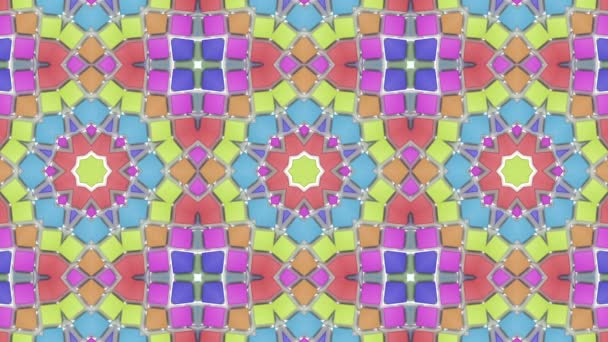 motifs animés abstraits multicolores. kaléidoscope fond. 3d rendu 