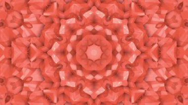 Soyut animasyon desen mercan renk. 3D render