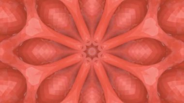 Soyut animasyon desen mercan renk. 3D render