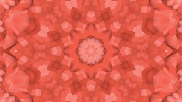 Fekete Absztrakt Animált Minták Kaleidoszkóp Háttér Render — Stock videók