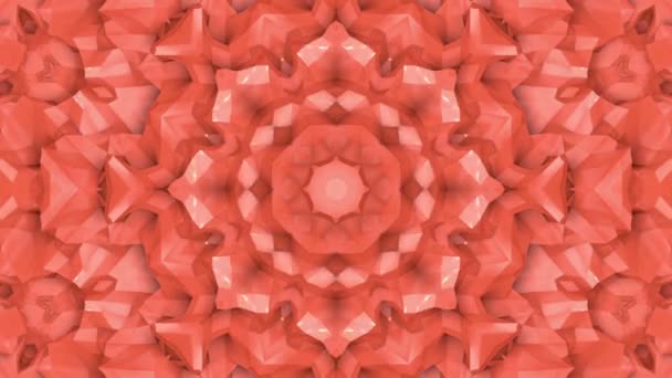 Abstract Animated Patterns Coral Color Render — Stock Video