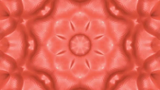 サンゴ色の抽象的なアニメーション パターン のレンダリング — ストック動画