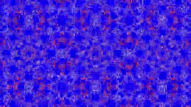 Kırmızı-Mavi Soyut animasyon desenler kaleydoskop arka plan. 3D render