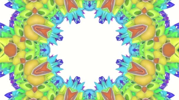 Dreidimensionale Abstrakte Animierte Hintergründe Kaleidoskopmuster Darstellung — Stockvideo