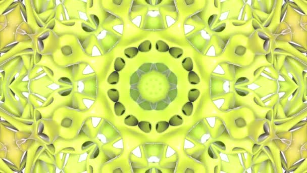 Three Dimensional Abstract Animated Background Kaleidoscope Patterns Render — Stock Video