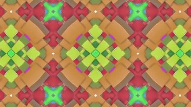 Çok renkli animasyonlu desen. Soyut kaleydoskop arka plan. 3D render