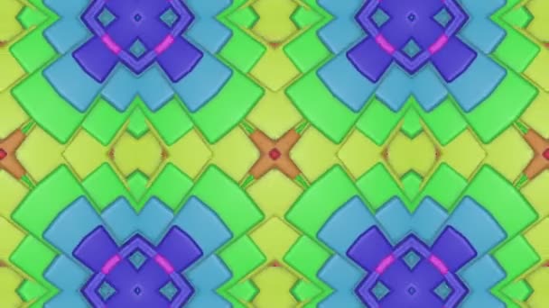 Motif animé multicolore. fond kaléidoscope abstrait. 3d rendu 