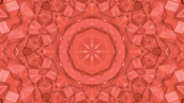 Soyut animasyon desen mercan renk. 3D render