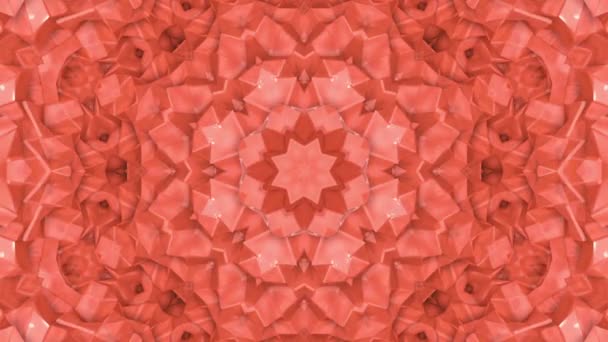 Abstract Animated Patterns Coral Color Render — Stock Video