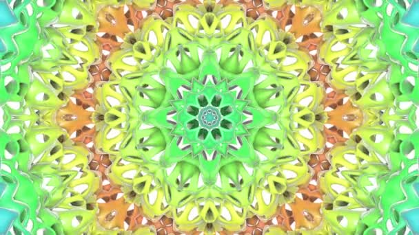Abstrakter Kaleidoskop Hintergrund Darstellung — Stockvideo