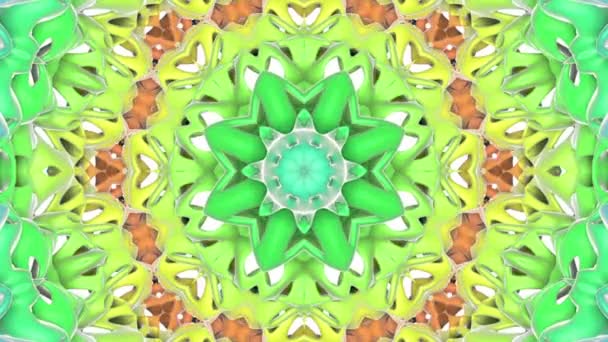 Abstrakter Kaleidoskop Hintergrund Darstellung — Stockvideo