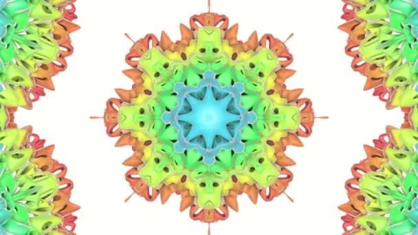 Abstrakter Kaleidoskop Hintergrund Darstellung — Stockvideo