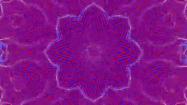 kırmızı-mavi animasyonlu desenleri. Soyut kaleydoskop arka plan. 3D render