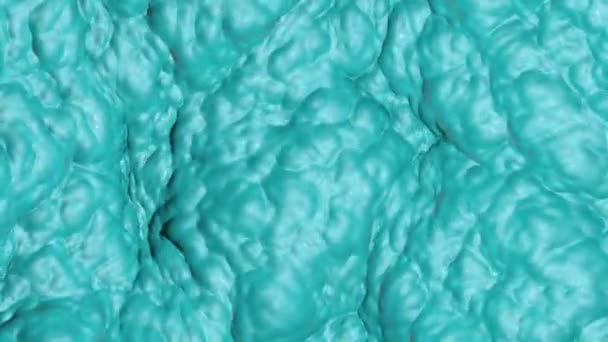 Turquoise Wave Surface Animated Background Render — Stock Video