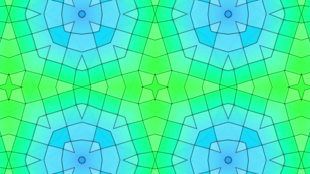 Animated Multicolored Patterns Abstraction Kaleidoscope Background Render — Stock Video