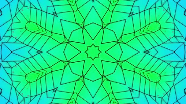 Animated Multicolored Patterns Abstraction Kaleidoscope Background Render — Stock Video