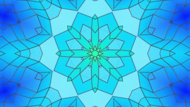 Animovaný Pestrobarevné Vzory Abstrakce Kaleidoskop Pozadí Vykreslování — Stock video