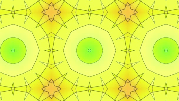 Motifs Multicolores Animés Abstraction Kaléidoscope Fond Rendu — Video