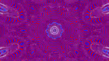 kırmızı-mavi animasyonlu desenleri. Soyut kaleydoskop arka plan. 3D render