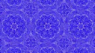 kırmızı-mavi animasyonlu desenleri. Soyut kaleydoskop arka plan. 3D render