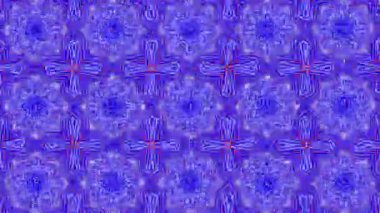 kırmızı-mavi animasyonlu desenleri. Soyut kaleydoskop arka plan. 3D render