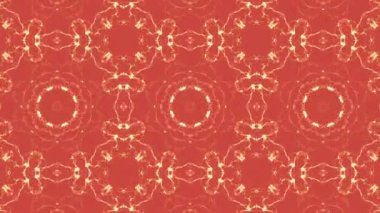 turuncu animasyonlu desenleri. Soyut kaleydoskop arka plan. 3D render