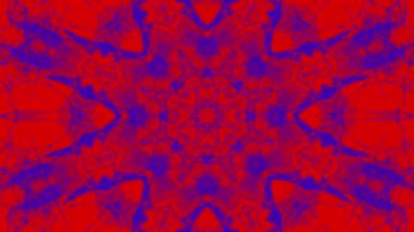 kırmızı-mavi animasyonlu desenleri. Soyut kaleydoskop arka plan. 3D render