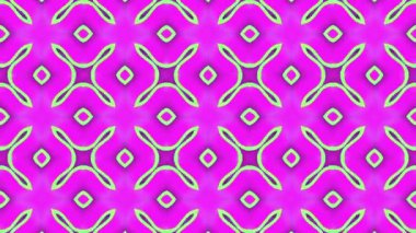 menekşe turkuaz animasyonlu desenleri. Hipnotik Kaleidoscope arka plan. 3D render