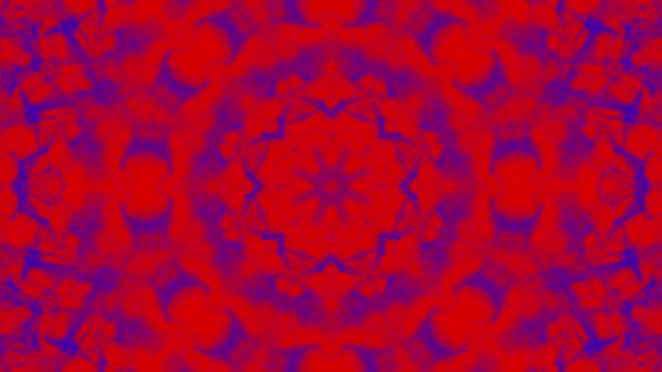 Dibujos Animados Rojo Azul Fondo Caleidoscopio Abstracto Renderizar — Vídeo de stock