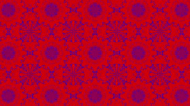 Rood Blauw Bewegende Patronen Abstracte Achtergrond Van Caleidoscoop Render — Stockvideo