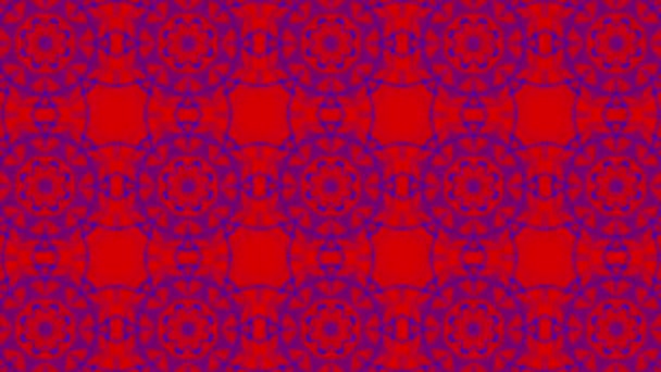 Dibujos Animados Rojo Azul Fondo Caleidoscopio Abstracto Renderizar — Vídeos de Stock