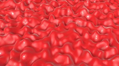 Soyut animasyon turuncu düşük poli arka plan. 3D render